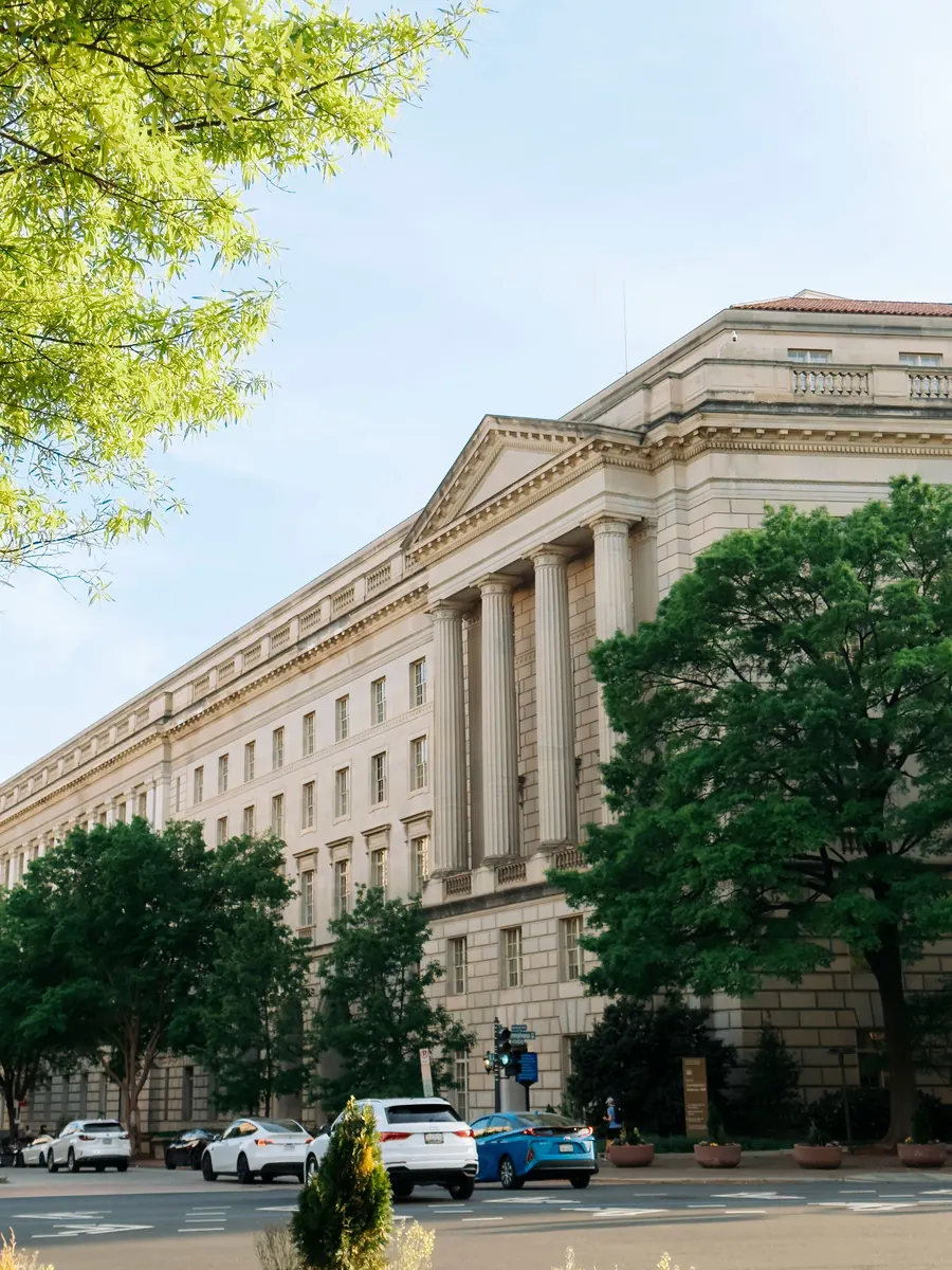 Federal government building in Washington DC