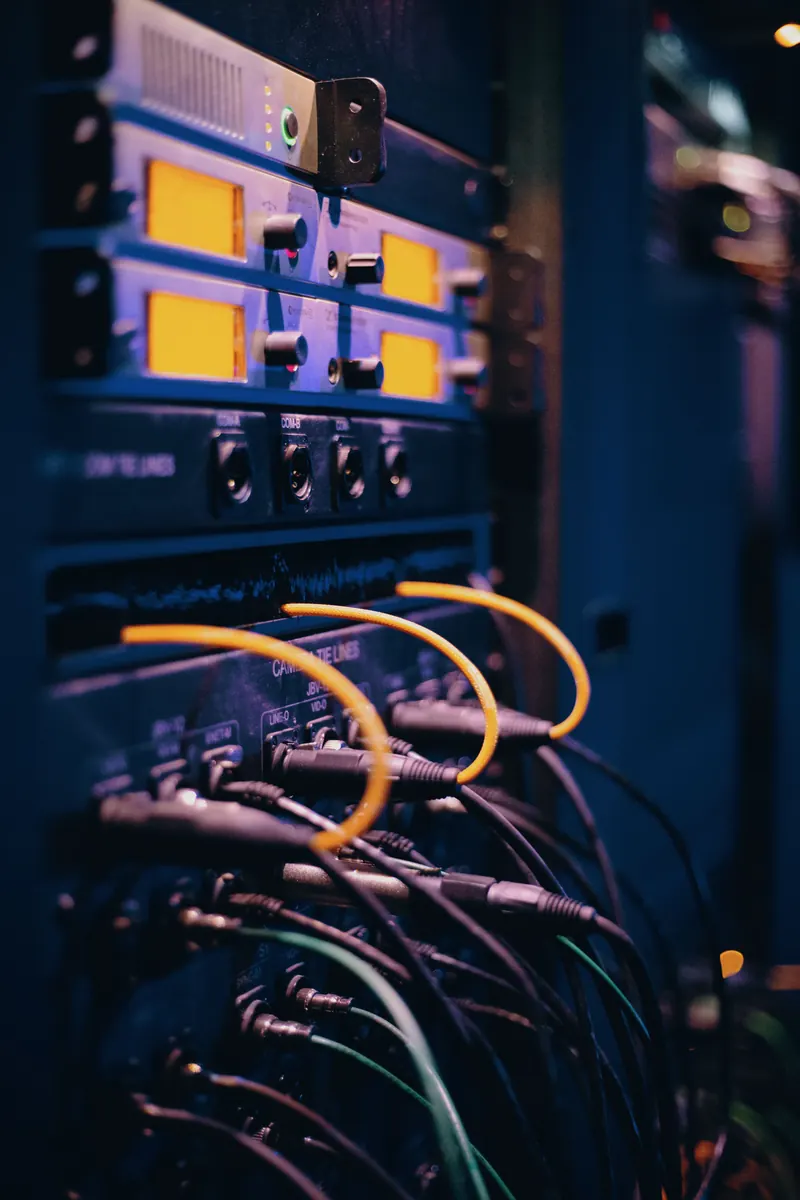 Network equipment and connected cabling in an enterprise rack